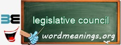 WordMeaning blackboard for legislative council